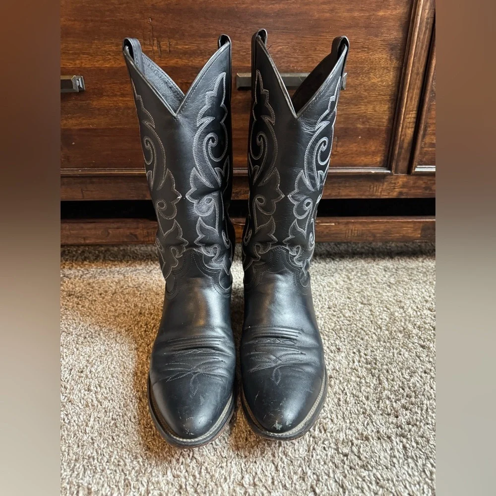 JUSTIN MEN'S LONDON CALFSKIN WESTERN BOOTS - ROUND TOE
